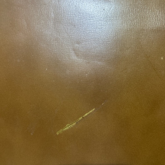 Brown Leather Faux Handbag with Black Accent - Picture 4 of 6